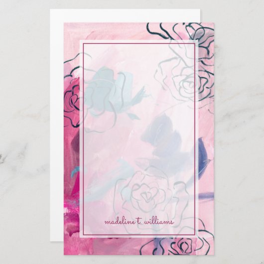 Innenmusik - Blumenkizze Briefpapier (Vorne/Hinten)