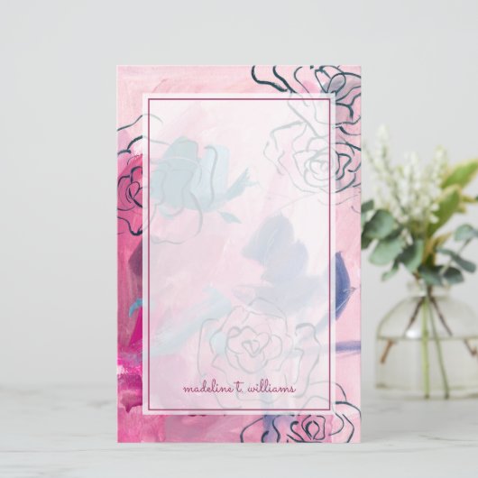 Innenmusik - Blumenkizze Briefpapier (Stehend Vorderseite)