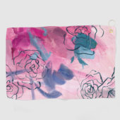 Innenmusik - Blumenkizze Golfhandtuch (Horizontal)