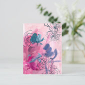 Innenmusik - Blumenkizze Postkarte (Stehend Vorderseite)