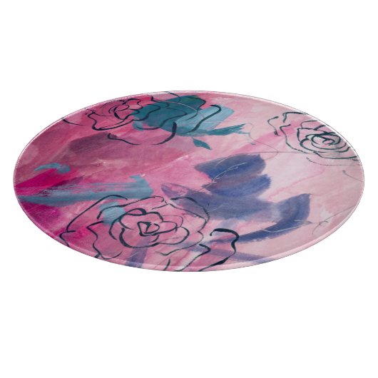 Innenmusik - Blumenkizze Schneidebrett (Ecke)