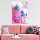 Innenmusik - Blumenskizze Leinwanddruck (Insitu (Wohnzimmer))