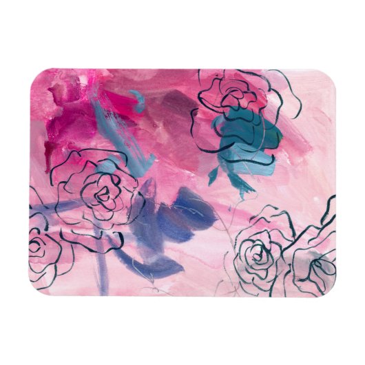 Innenmusik - Blumenskizze Magnet (Horizontal)