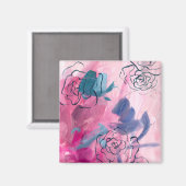 Innenmusik - Blumenskizze Magnet (Vorderseite/Rückseite)