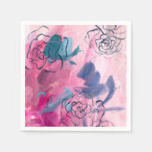 Innenmusik - Blumenskizze Serviette (Vorderseite)