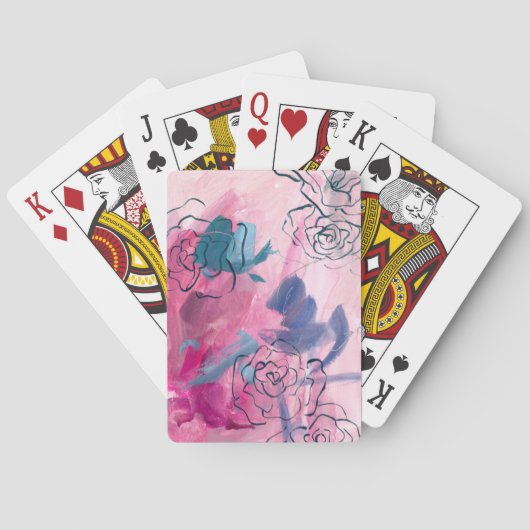 Innenmusik - Blumenskizze Spielkarten (Rückseite)