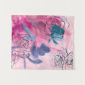 Innenmusik - Blumenskizze Wandteppich (Vorderseite (Horizontal))