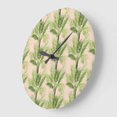 Innenoase | Baumstruktur Muster Große Wanduhr (Winkel)