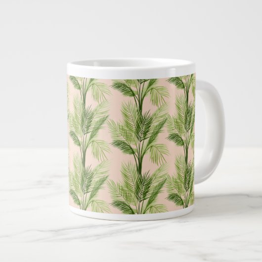 Innenoase | Baumstruktur Muster Jumbo-Tasse (Vorderseite Rechts)