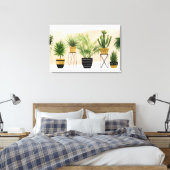 Innenoase | Pflanze Lineup Leinwanddruck (Insitu (Schlafzimmer))