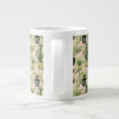 Innenoase | Pflanze Lineup Muster Jumbo-Tasse (Rückseite)