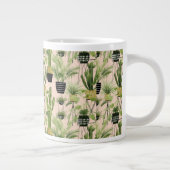 Innenoase | Pflanze Lineup Muster Jumbo-Tasse (Rechts)