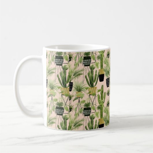 Innenoase | Pflanze Lineup Muster Kaffeetasse (Links)