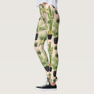 Innenoase   Pflanze Lineup Muster Leggings