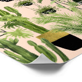 Innenoase | Pflanze Lineup Muster Poster (Ecke)