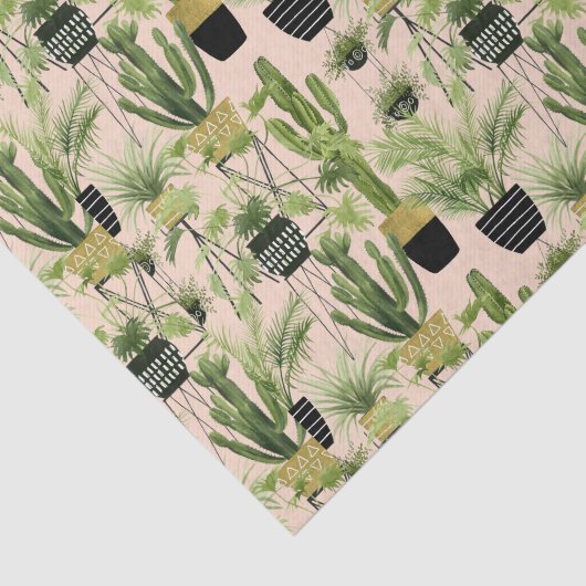 Innenoase | Pflanze Lineup Muster Seidenpapier (Ausschnitt)