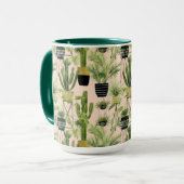 Innenoase | Pflanze Lineup Muster Tasse (Vorderseite Links)