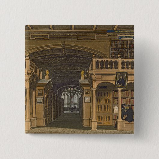 Innenraum der Bodleian Bibliothek, Illustration Button (Vorderseite)