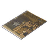 Innenraum der Bodleian Bibliothek, Illustration Notizblock (Linke Seite)