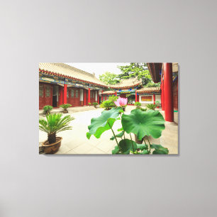 Innenraum der chinesischen Pagode Leinwanddruck