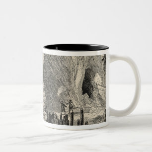 Innenraum der Grotte von Antiparos Zweifarbige Tasse