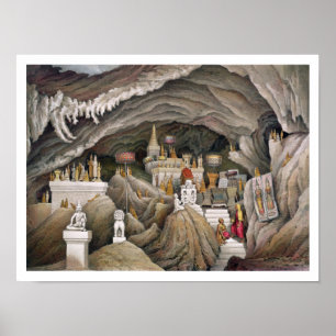 Innenraum der Grotte von Nam Hou, Laos, von 'Atl Poster