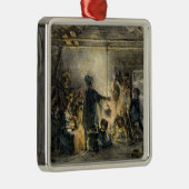 Innenraum der Hütte eines Grubenarbeiters Silbernes Ornament (Rechts)