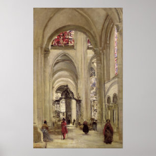Innenraum der Kathedrale von St. Etienne, Sens Poster