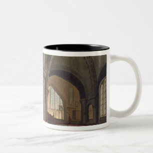 Innenraum der Kirche des heiligen Sepulchre, Camb Zweifarbige Tasse