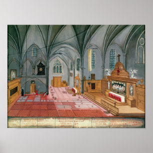Innenraum der Kirche, von 'L'Abbaye De Poster