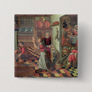 Innenraum der Küche, das Abendessen bei Emmaus Button