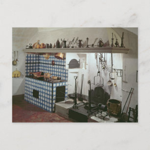 Innenraum der Küche des Hotels de Cabris Postkarte