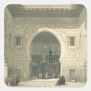 Innenraum der Moschee des Sultans Hasan, Kairo, Quadratischer Aufkleber
