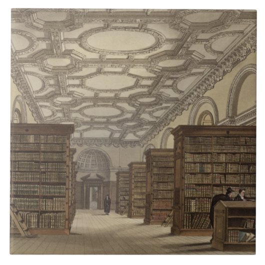 Innenraum der öffentlichen Bibliothek, Cambridge, Fliese (Vorderseite)