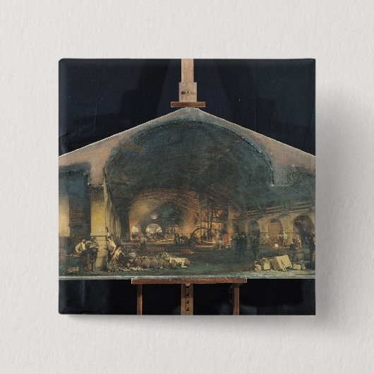 Innenraum der Schmiede bei Fourchambault Button (Vorderseite)