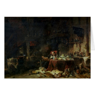 Innenraum der Studie eines Alchemisten