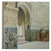 Innenraum des Alhambras, Granada (w/c) Fliese (Vorderseite)