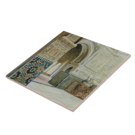 Innenraum des Alhambras, Granada (w/c) Fliese (Seite)