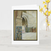 Innenraum des Alhambras, Granada (w/c) Karte (Gelbe Blume)