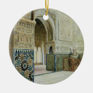 Innenraum des Alhambras, Granada (w/c) Keramik Ornament
