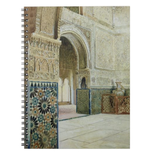 Innenraum des Alhambras, Granada (w/c) Notizblock (Vorderseite)