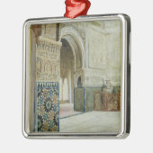 Innenraum des Alhambras, Granada (w/c) Silbernes Ornament (Links)