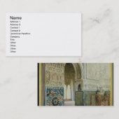 Innenraum des Alhambras, Granada (w/c) Visitenkarte (Vorne/Hinten)