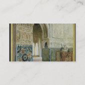 Innenraum des Alhambras, Granada (w/c) Visitenkarte (Rückseite)