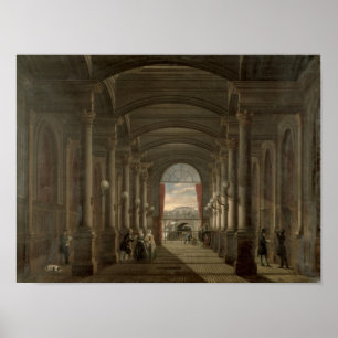 Innenraum des Gare Heiligen-Lazare Poster