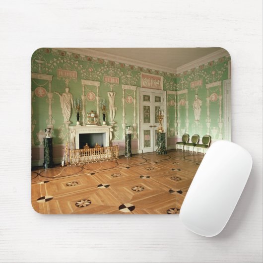 Innenraum des grünen Esszimmers Mousepad (Mit Mouse)