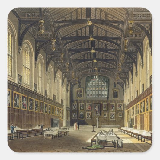 Innenraum des Halls von Christus-Kirche, Quadratischer Aufkleber (Vorderseite)