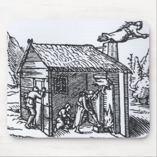 Innenraum des Hauses einer Hexe, 1579 Mousepad