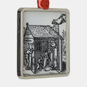 Innenraum des Hauses einer Hexe, 1579 Silbernes Ornament (Rechts)