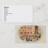 Innenraum des ihres Theaters der Majestät, nah vom Visitenkarte (Vorne/Hinten)